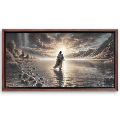 Save 33% When You Add A Frame To Your 60x30 Walking on Water - Faith Wall Art II Canvas Now