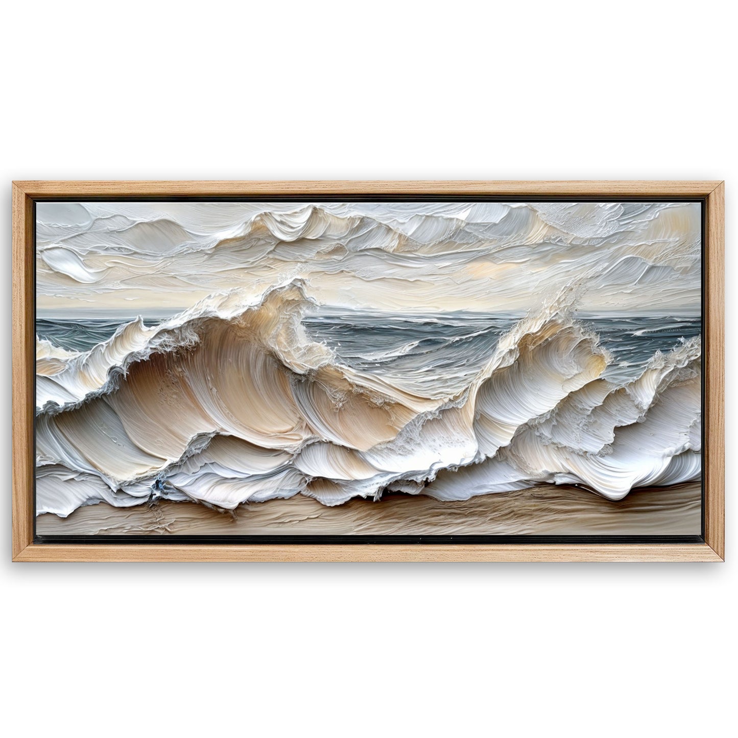 Save 33% When You Add A Frame To Your 20x10 Ocean Waves Wall Art Now