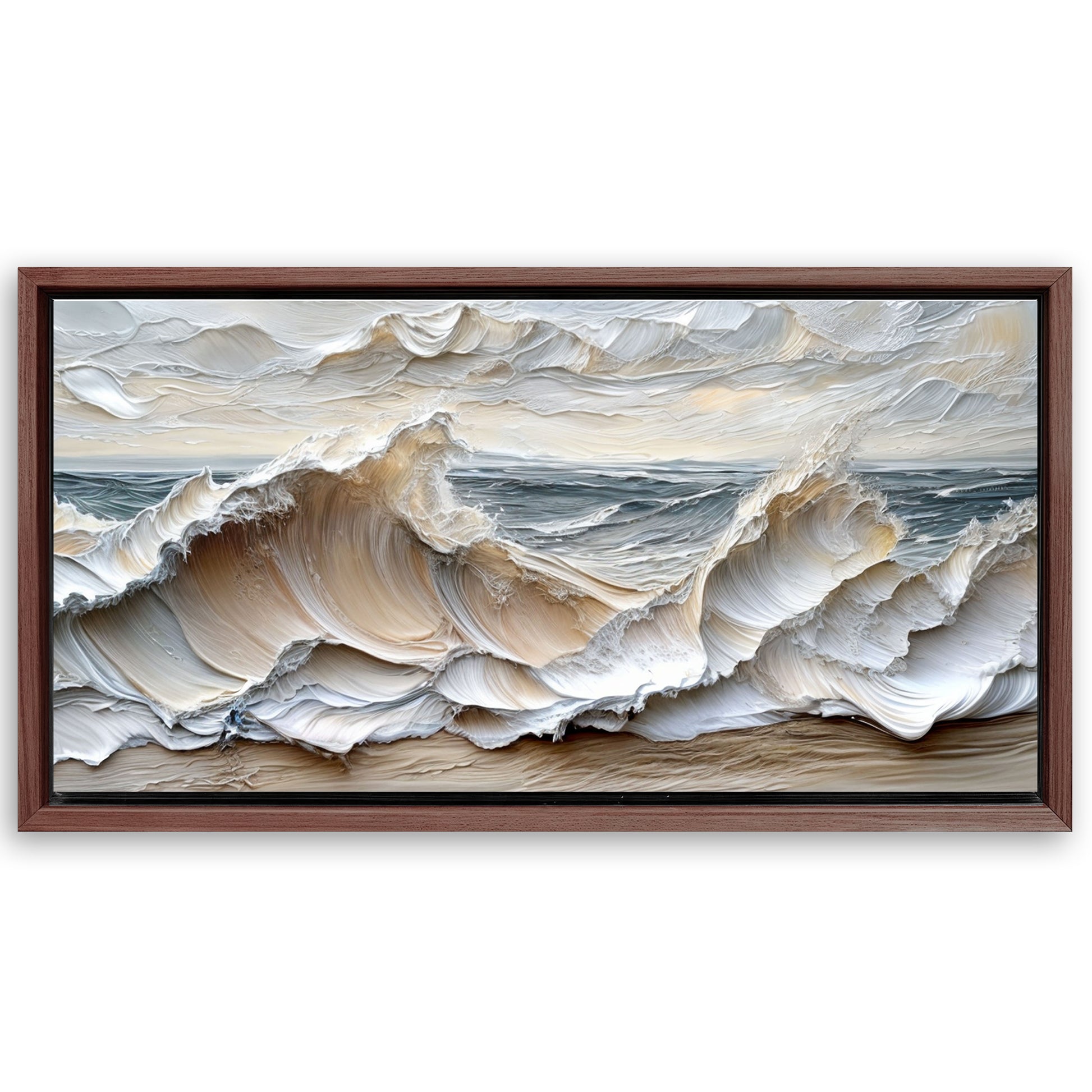 Save 33% When You Add A Frame To Your 20x10 Ocean Waves Wall Art Now