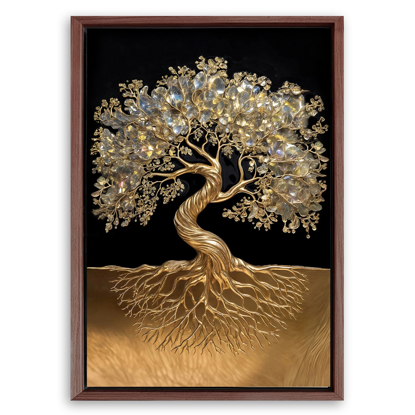 Save 33% When You Add A Frame To Your 48x32 3D Minimalist Tree of Life Canvas Now