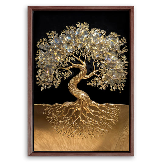 Save 33% When You Add A Frame To Your 48x32 3D Minimalist Tree of Life Canvas Now