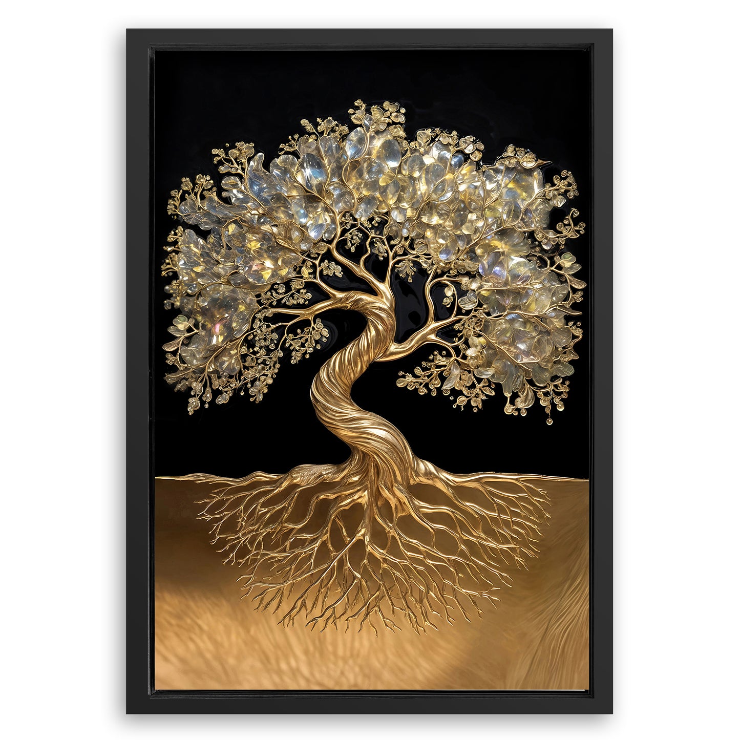 Save 33% When You Add A Frame To Your 48x32 3D Minimalist Tree of Life Canvas Now