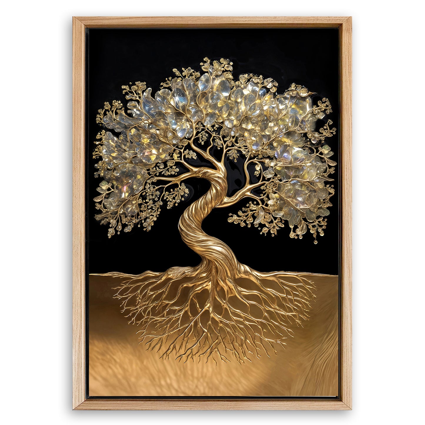 Save 33% When You Add A Frame To Your 48x32 3D Minimalist Tree of Life Canvas Now