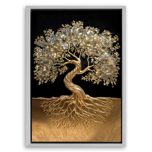 Save 33% When You Add A Frame To Your 48x32 3D Minimalist Tree of Life Canvas Now