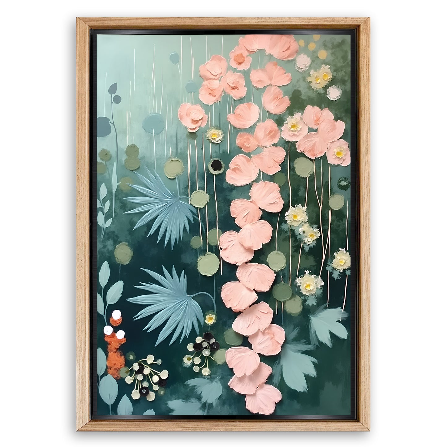 Save 33% When You Add A Frame To Your 24x16 Secret Garden Impasto Wall Art II Canvas Now