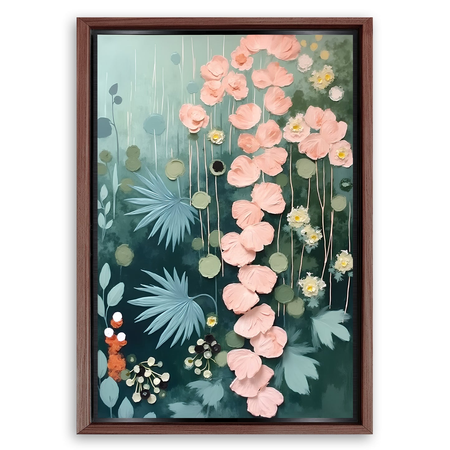 Save 33% When You Add A Frame To Your 24x16 Secret Garden Impasto Wall Art II Canvas Now