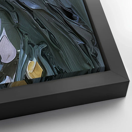 Save 33% When You Add A Frame To Your 20x10 Golden Petals and Scarlet Wings Impasto Wall Art Canvas Now