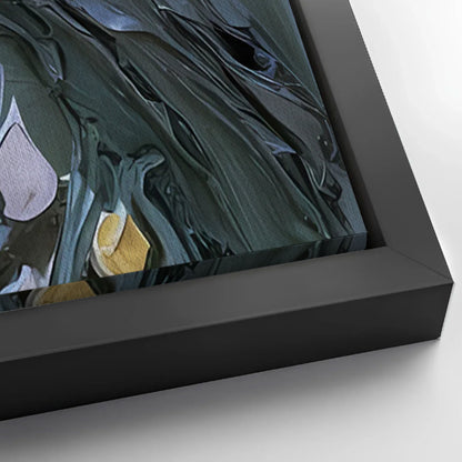 Save 33% When You Add A Frame To Your 20x10 Golden Petals and Scarlet Wings Impasto Wall Art Canvas Now