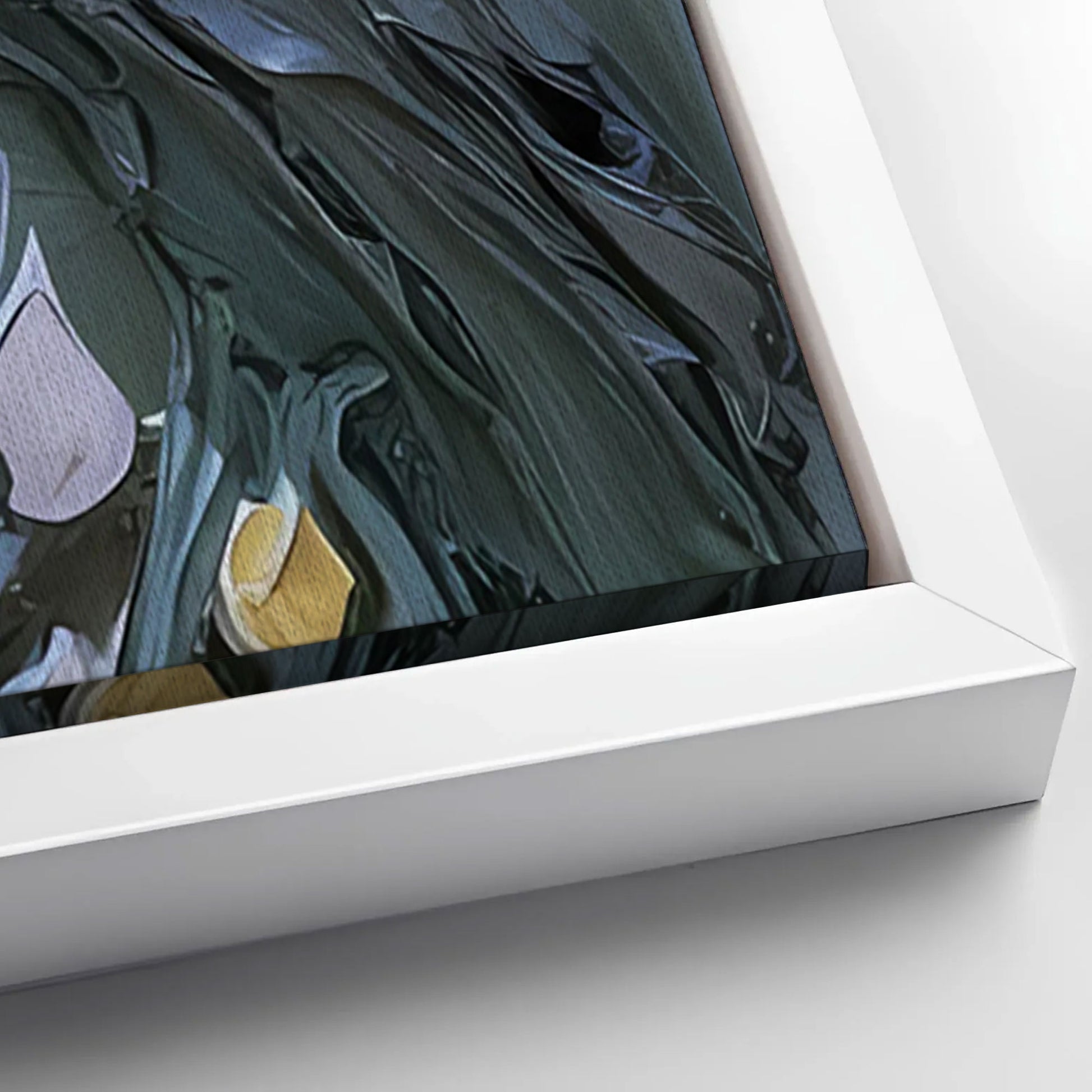 Save 33% When You Add A Frame To Your 20x10 Golden Petals and Scarlet Wings Impasto Wall Art Canvas Now