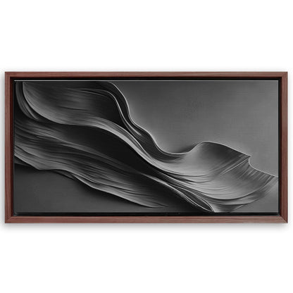 Save 33% When You Add A Frame To Your 48x24 Black Minimalist Wall Art Canvas Now