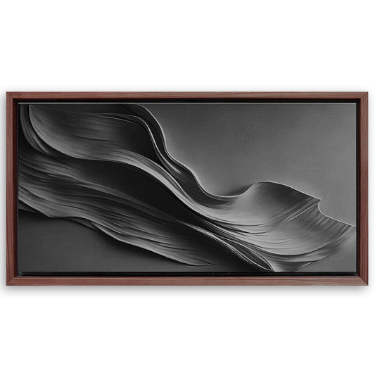 Save 33% When You Add A Frame To Your 60x30 Black Minimalist Wall Art Canvas Now