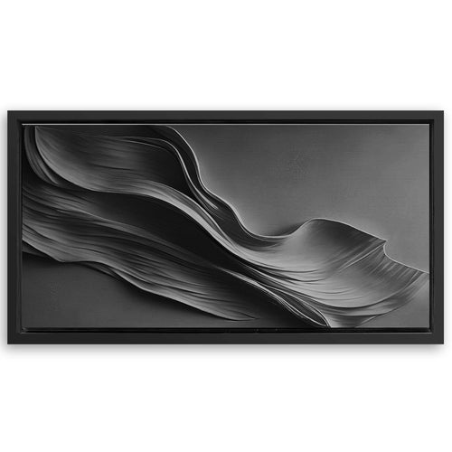 Save 33% When You Add A Frame To Your 48x24 Black Minimalist Wall Art Canvas Now