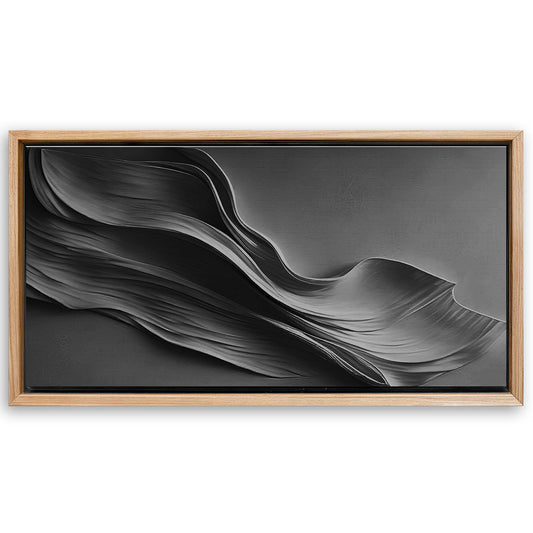 Save 33% When You Add A Frame To Your 60x30 Black Minimalist Wall Art Canvas Now
