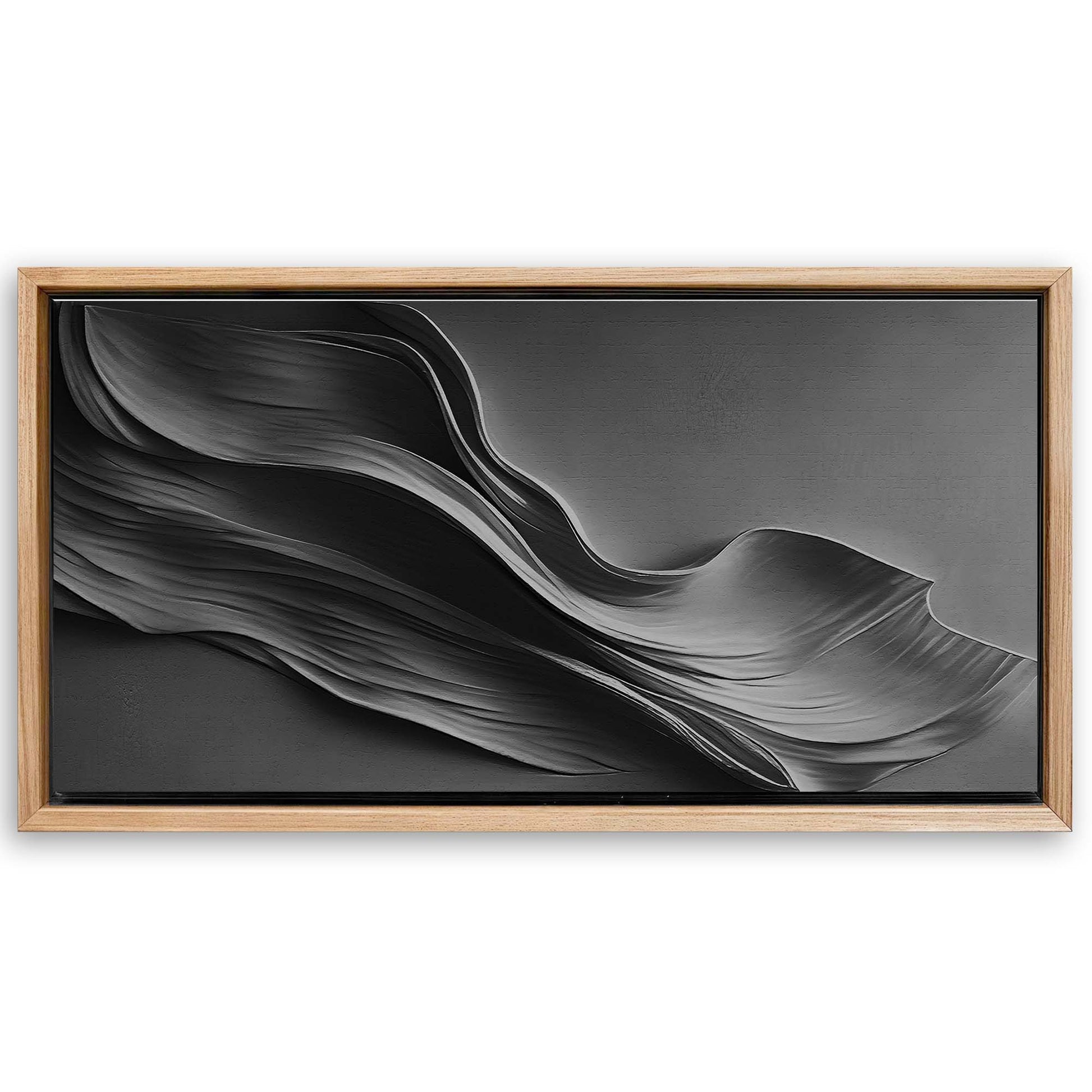 Save 33% When You Add A Frame To Your 60x30 Black Minimalist Wall Art Canvas Now