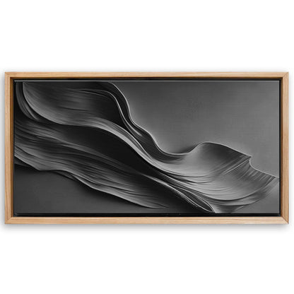 Save 33% When You Add A Frame To Your 48x24 Black Minimalist Wall Art Canvas Now