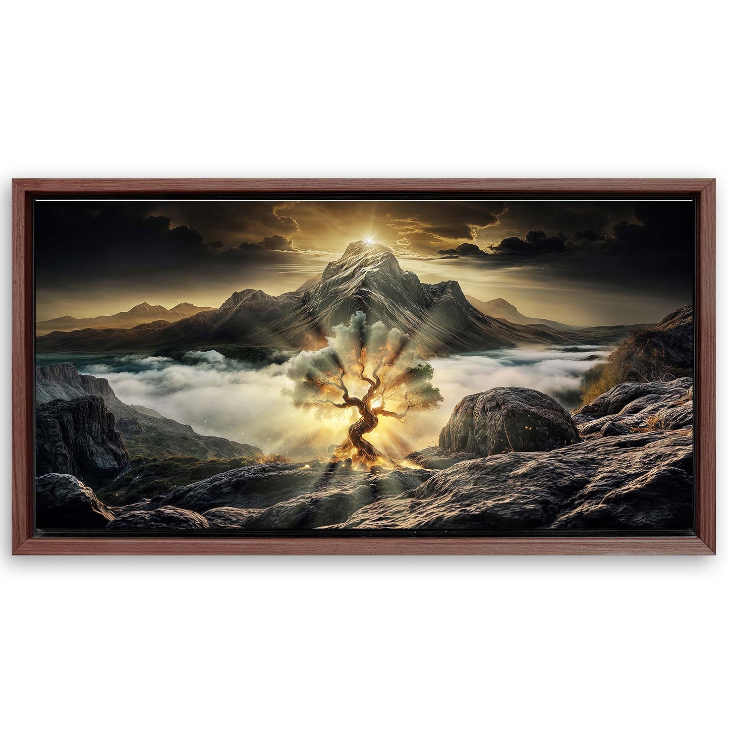 Save 33% When You Add A Frame To Your 48x24 Burning Bush - Faith Wall Art II Canvas Now