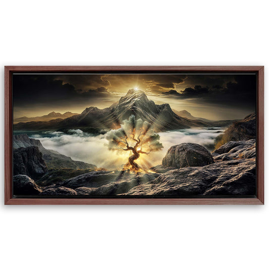 Save 33% When You Add A Frame To Your 48x24 Burning Bush - Faith Wall Art II Canvas Now