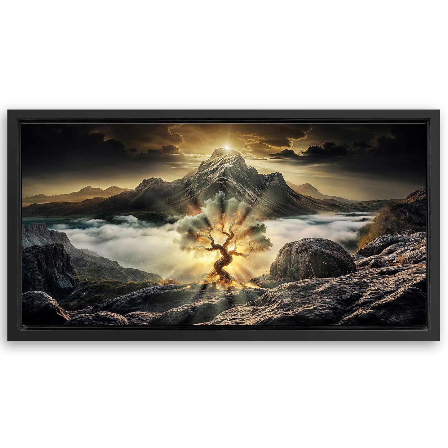 Save 33% When You Add A Frame To Your 48x24 Burning Bush - Faith Wall Art II Canvas Now