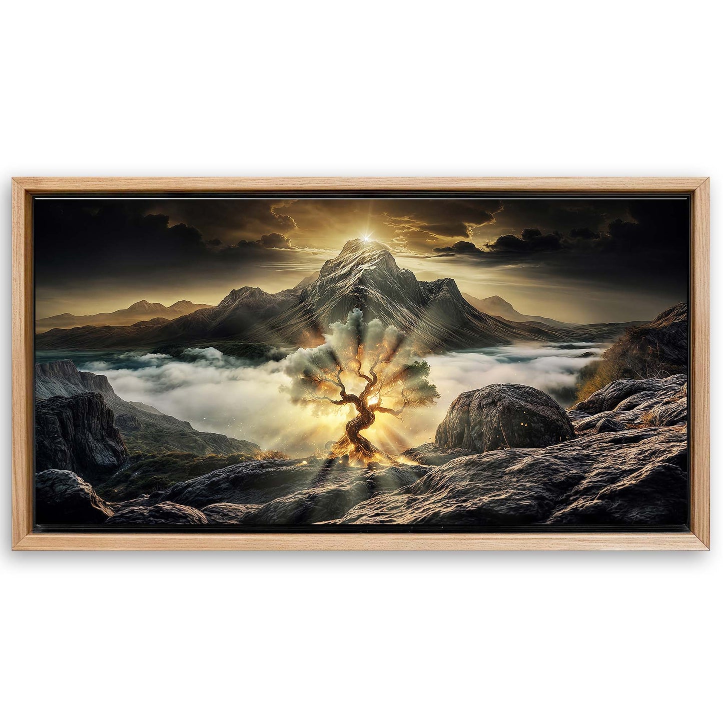 Save 33% When You Add A Frame To Your 48x24 Burning Bush - Faith Wall Art II Canvas Now