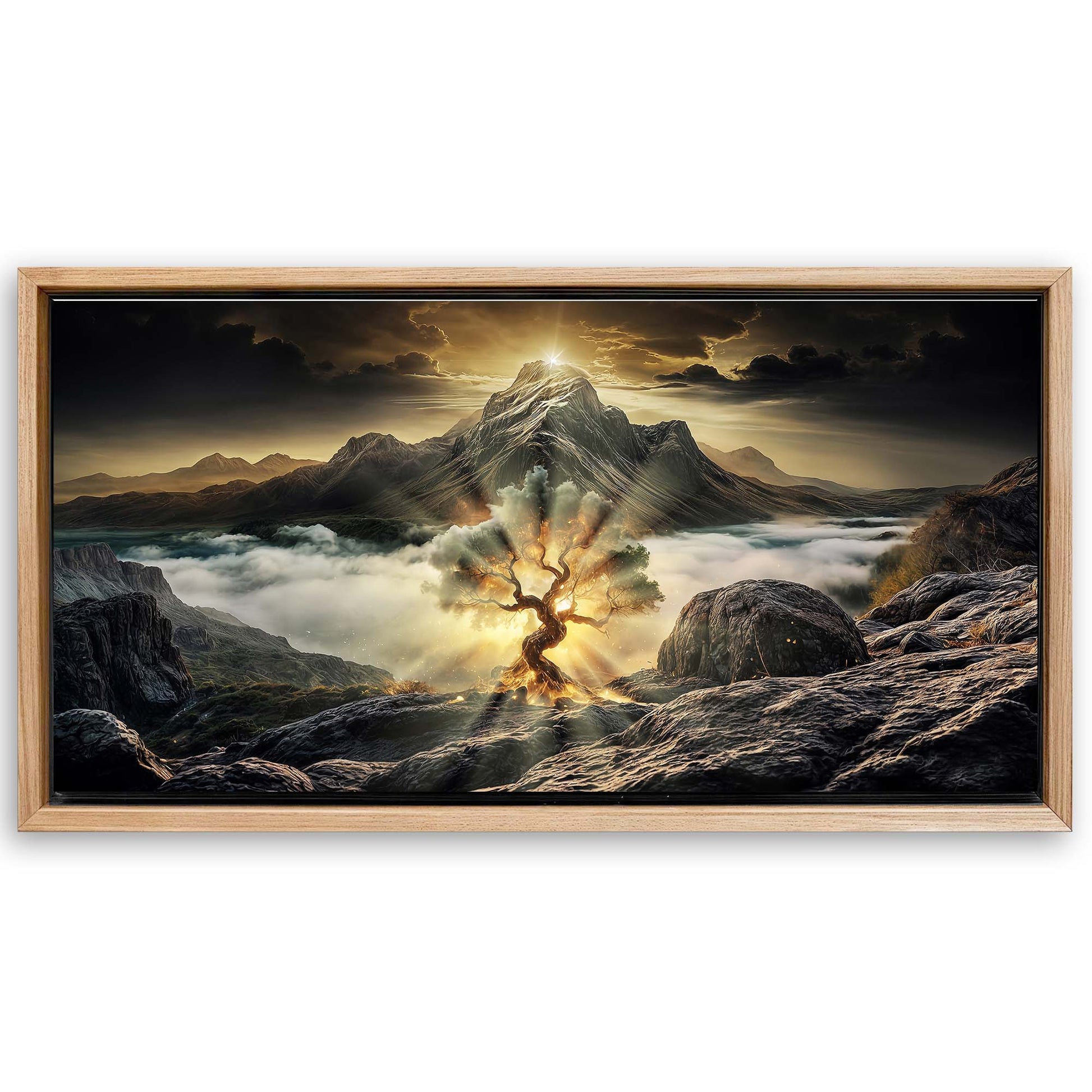 Save 33% When You Add A Frame To Your 48x24 Burning Bush - Faith Wall Art II Canvas Now
