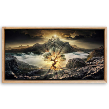 Save 33% When You Add A Frame To Your 48x24 Burning Bush - Faith Wall Art II Canvas Now