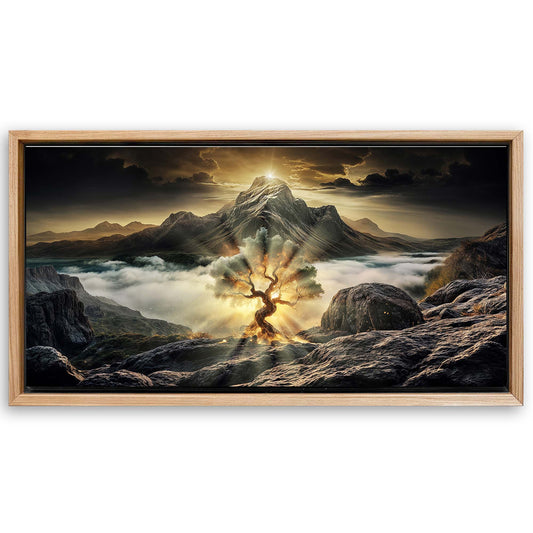Save 33% When You Add A Frame To Your 48x24 Burning Bush - Faith Wall Art II Canvas Now