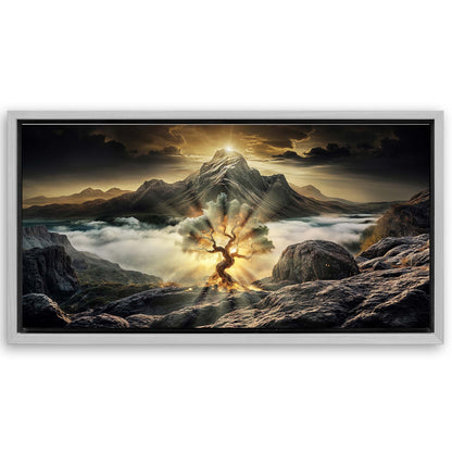 Save 33% When You Add A Frame To Your 48x24 Burning Bush - Faith Wall Art II Canvas Now