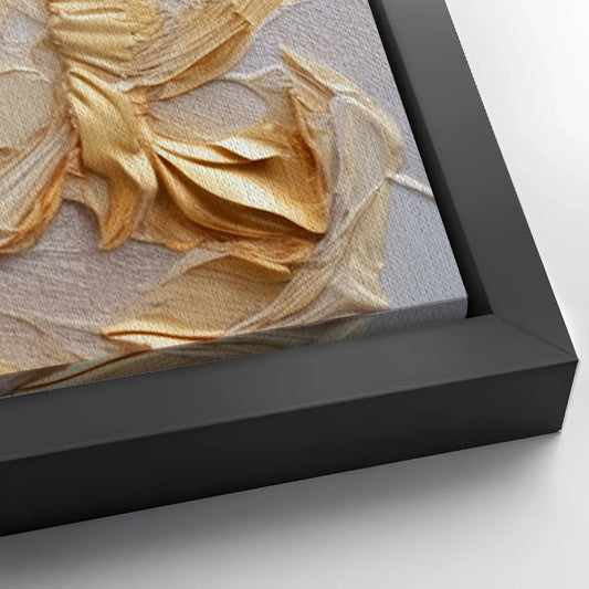 Save 33% When You Add A Frame To Your 18x12 Minimalist Wave Abstract Impasto Wall Art Canvas Now