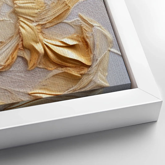 Save 33% When You Add A Frame To Your 18x12 Minimalist Wave Abstract Impasto Wall Art Canvas Now