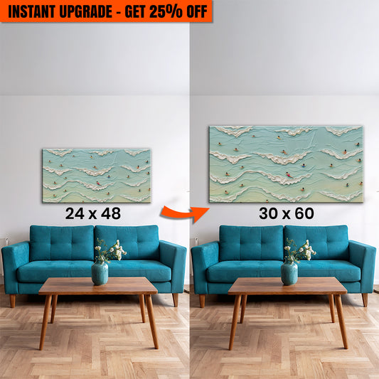 Upgrade Your 48x24 Inches 'Beach Days Wall Art II' Canvas To 60x30 Inches Canvas