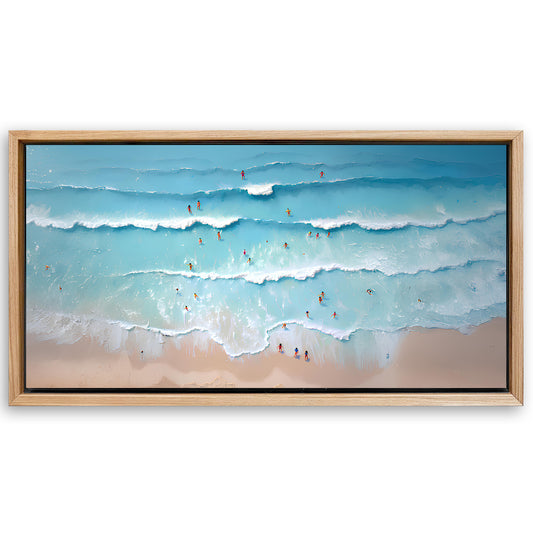 Save 33% When You Add A Frame To Your 20x10 Beach Days Wall Art VIII Canvas Now