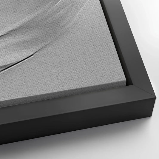 Save 33% When You Add A Frame To Your 60x30 Stormy Gray Minimalist Wall Art Canvas Now