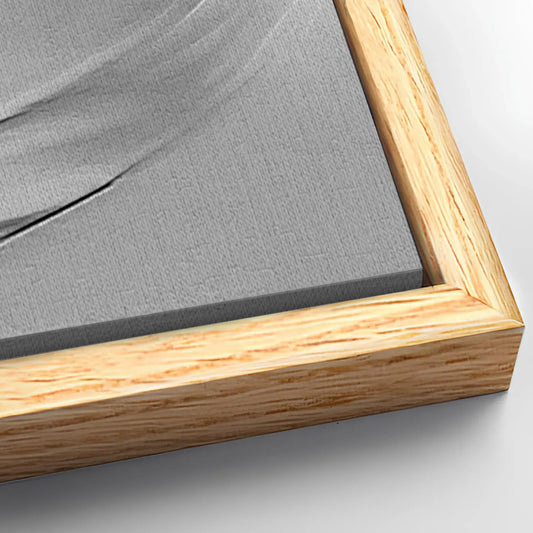 Save 33% When You Add A Frame To Your 60x30 Stormy Gray Minimalist Wall Art Canvas Now