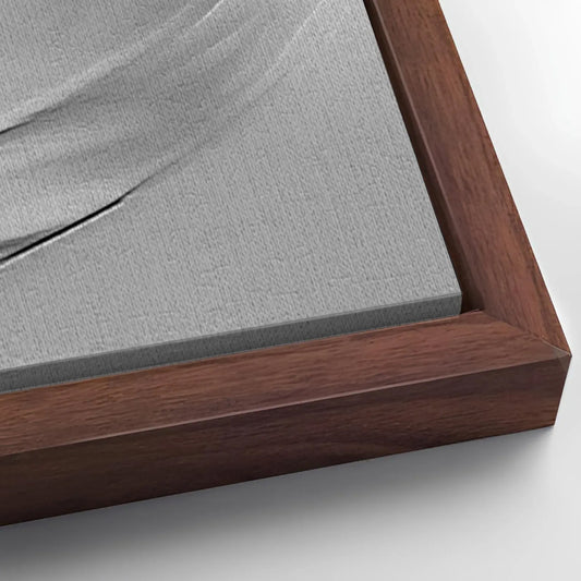 Save 33% When You Add A Frame To Your 60x30 Stormy Gray Minimalist Wall Art Canvas Now