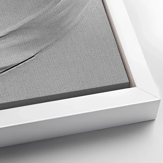 Save 33% When You Add A Frame To Your 60x30 Stormy Gray Minimalist Wall Art Canvas Now