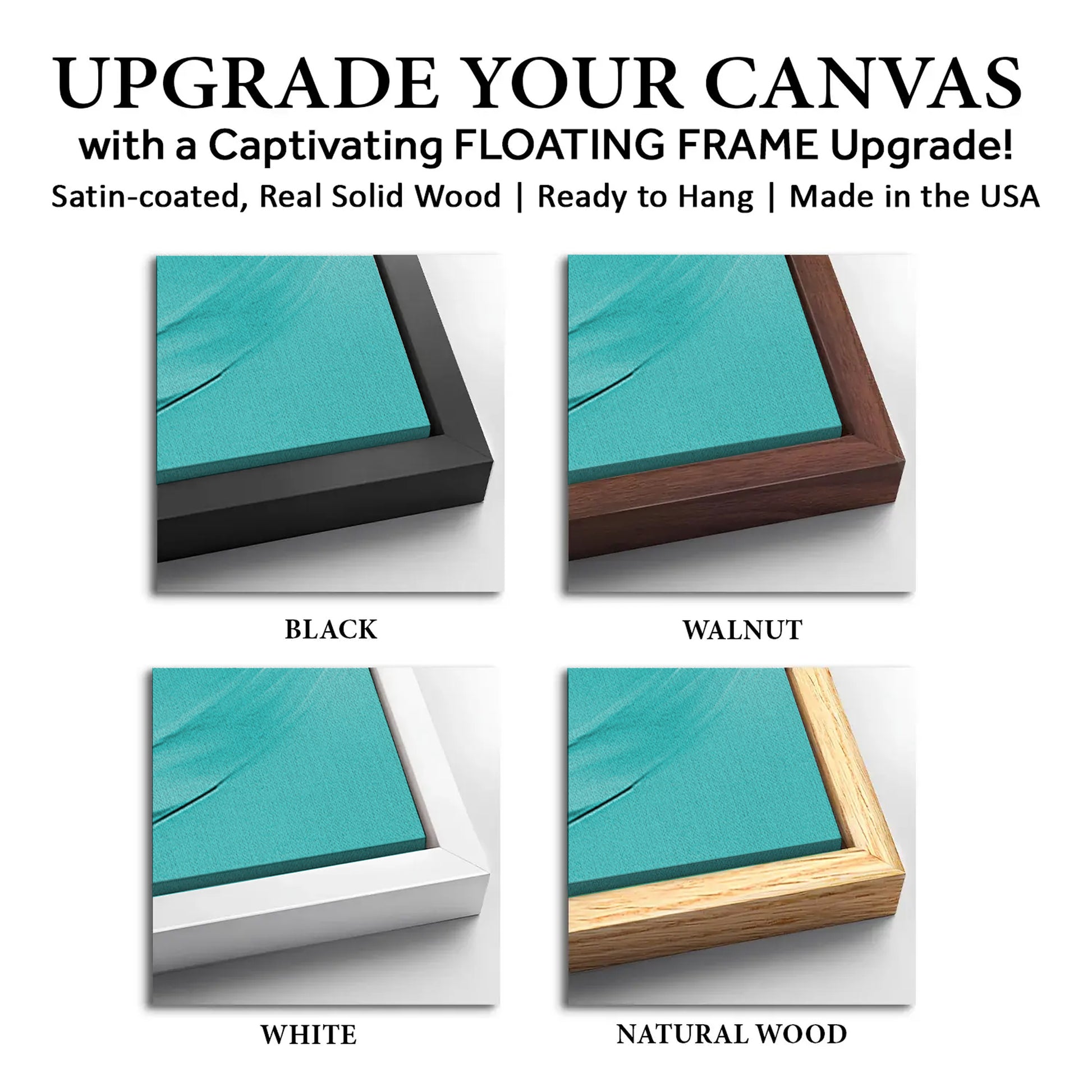 Save 33% When You Add A Frame To Your 60x30 Turquoise Minimalist Wall Art Canvas Now