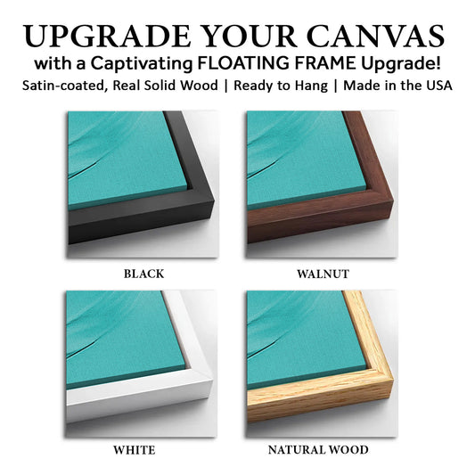 Save 33% When You Add A Frame To Your 60x30 Turquoise Minimalist Wall Art Canvas Now