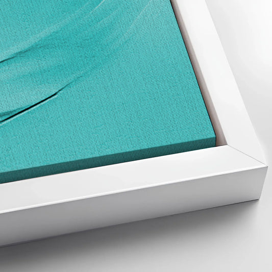 Save 33% When You Add A Frame To Your 60x30 Turquoise Minimalist Wall Art Canvas Now