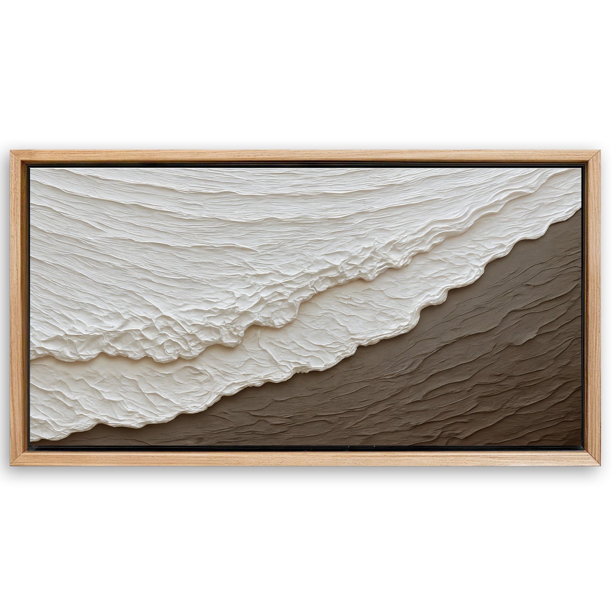 Save 33% When You Add A Frame To Your 60x30 Waves Abstract Wall Art Canvas Now