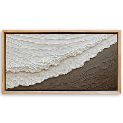 Save 33% When You Add A Frame To Your 60x30 Waves Abstract Wall Art Canvas Now