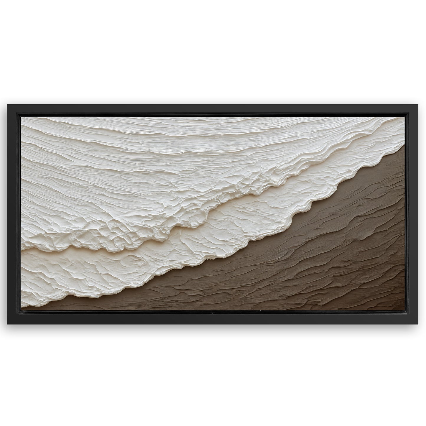Save 33% When You Add A Frame To Your 60x30 Waves Abstract Wall Art Canvas Now