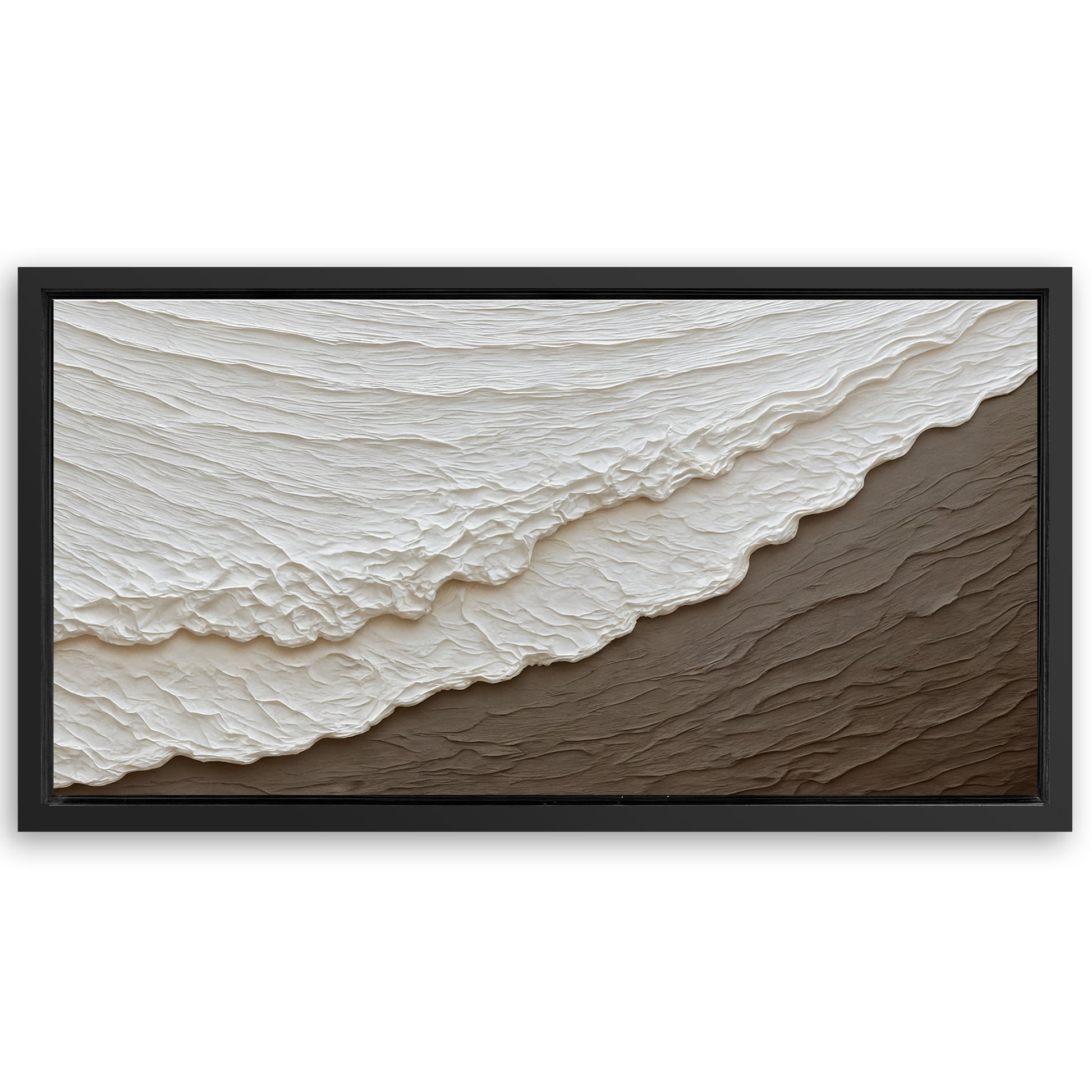 Save 33% When You Add A Frame To Your 60x30 Waves Abstract Wall Art Canvas Now
