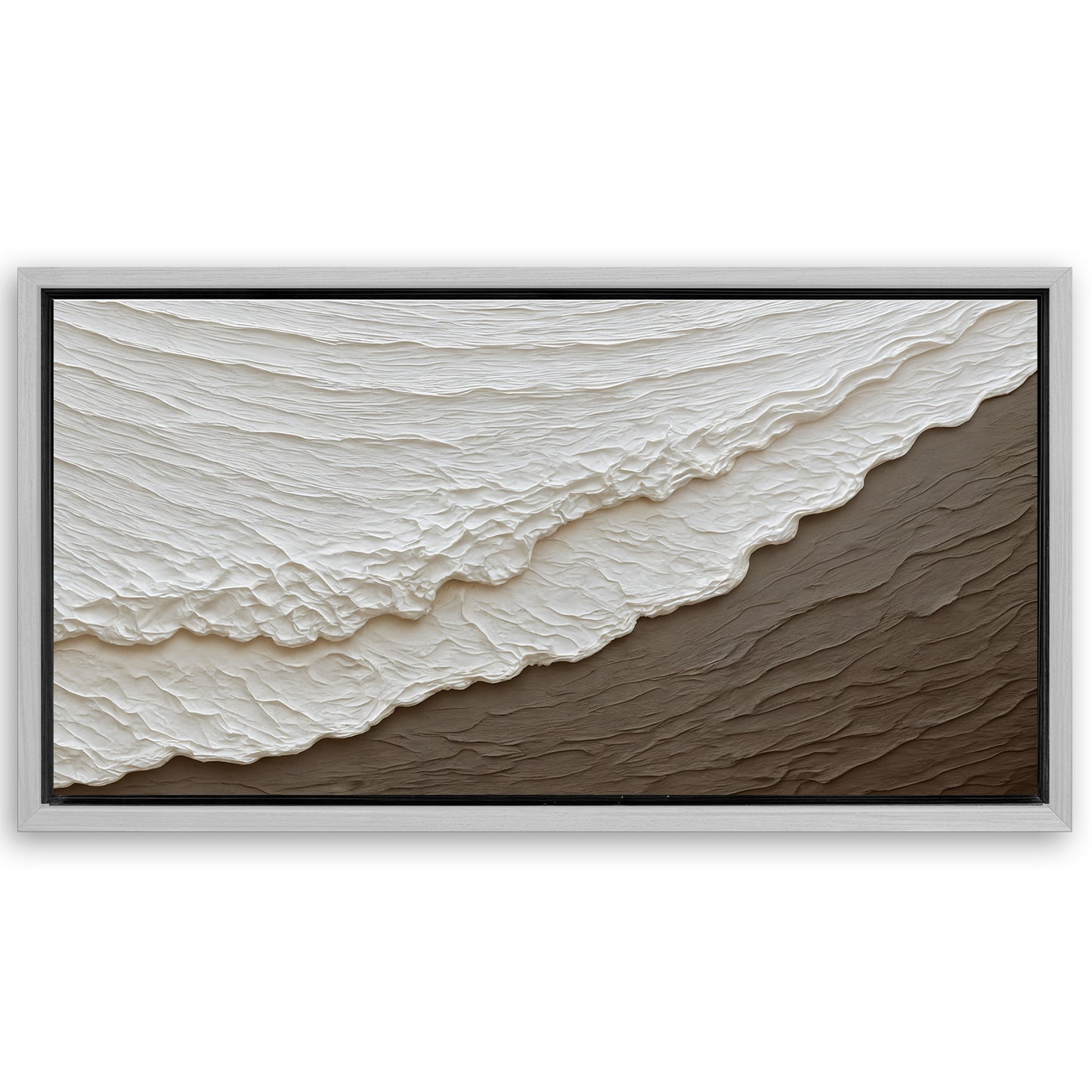 Save 33% When You Add A Frame To Your 60x30 Waves Abstract Wall Art Canvas Now