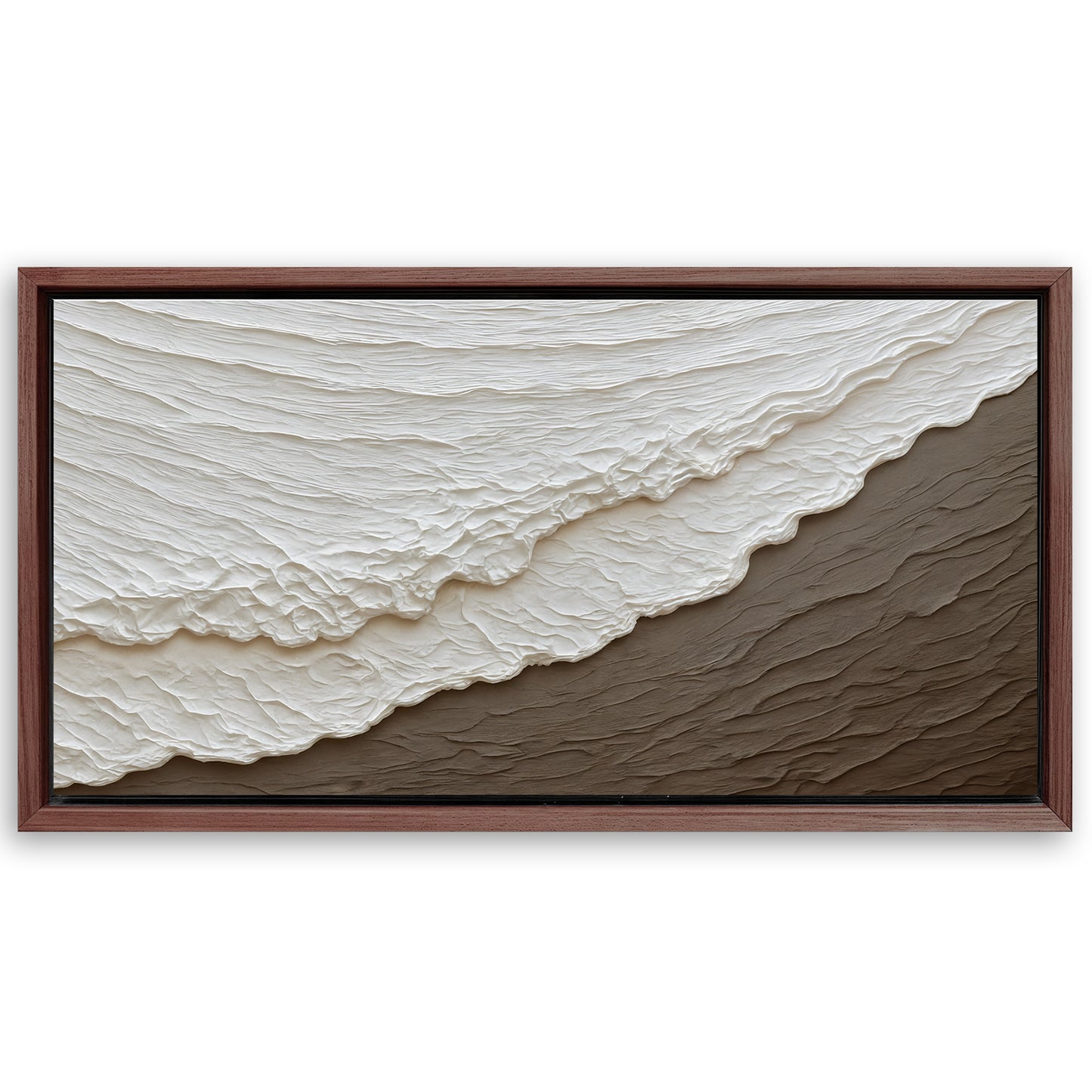 Save 33% When You Add A Frame To Your 60x30 Waves Abstract Wall Art Canvas Now