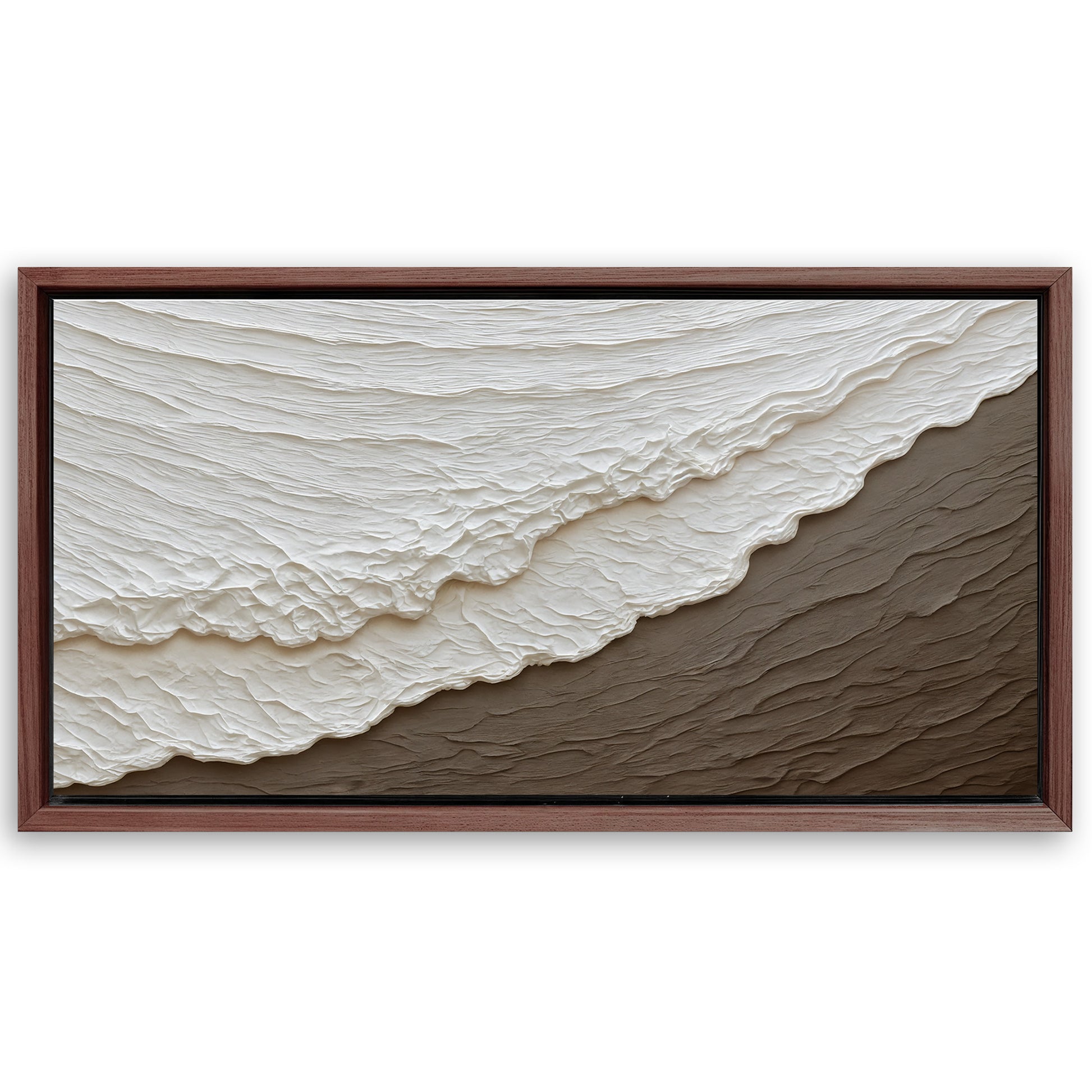 Save 33% When You Add A Frame To Your 60x30 Waves Abstract Wall Art Canvas Now
