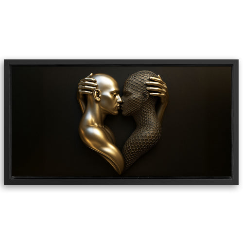 Save 33% When You Add A Frame To Your 48x24 Eternal Love Figure Abstract Wall Art V Canvas Now