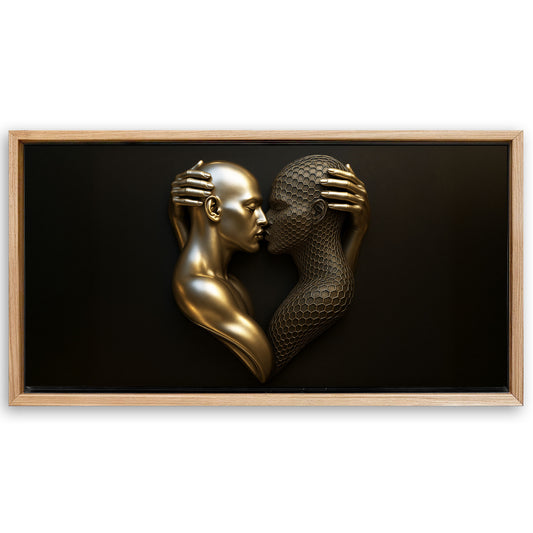 Save 33% When You Add A Frame To Your 20x10 Eternal Love Figure Abstract Wall Art V Canvas Now