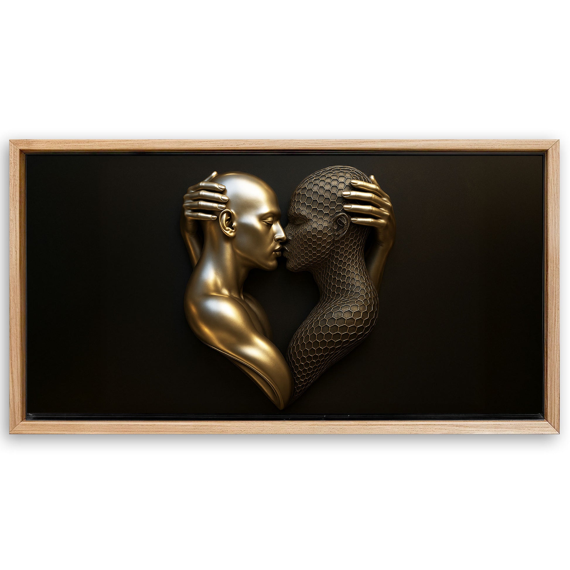 Save 33% When You Add A Frame To Your 48x24 Eternal Love Figure Abstract Wall Art V Canvas Now