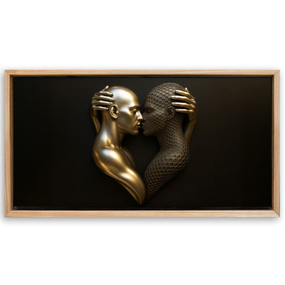 Save 33% When You Add A Frame To Your 48x24 Eternal Love Figure Abstract Wall Art V Canvas Now