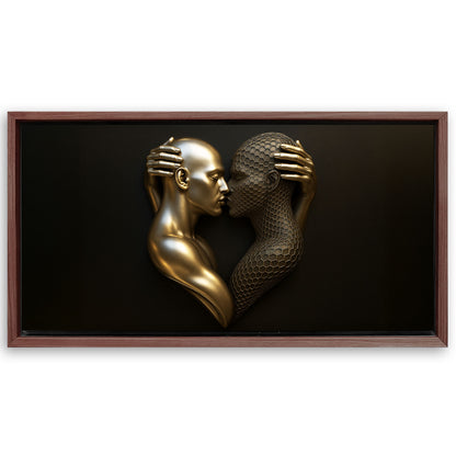 Save 33% When You Add A Frame To Your 60x30 Eternal Love Figure Abstract Wall Art V Canvas Now